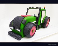 Marcipánový modelovaný 3D dort.